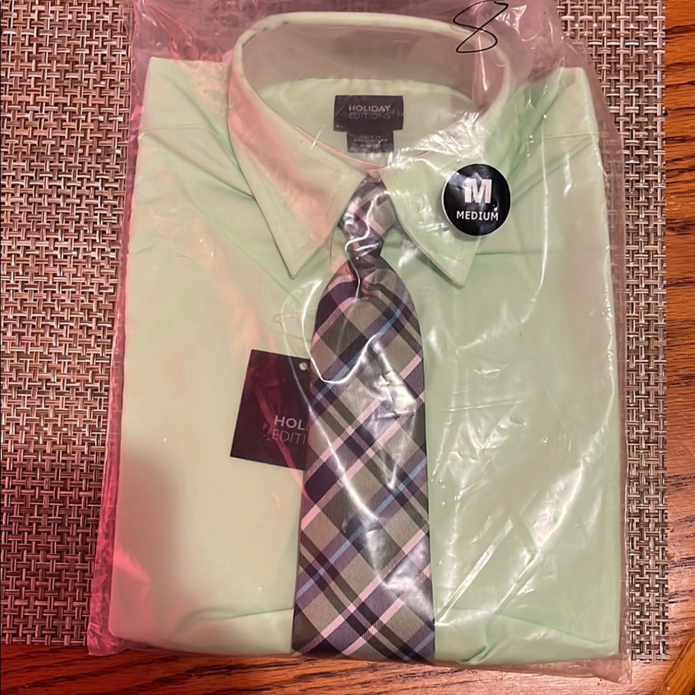 Holiday Editions Boys Green Shirt